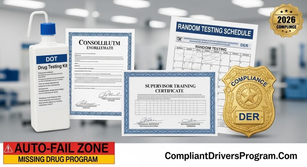DOT consortium enrollment and drug testing requirements for new entrant safety audit compliance