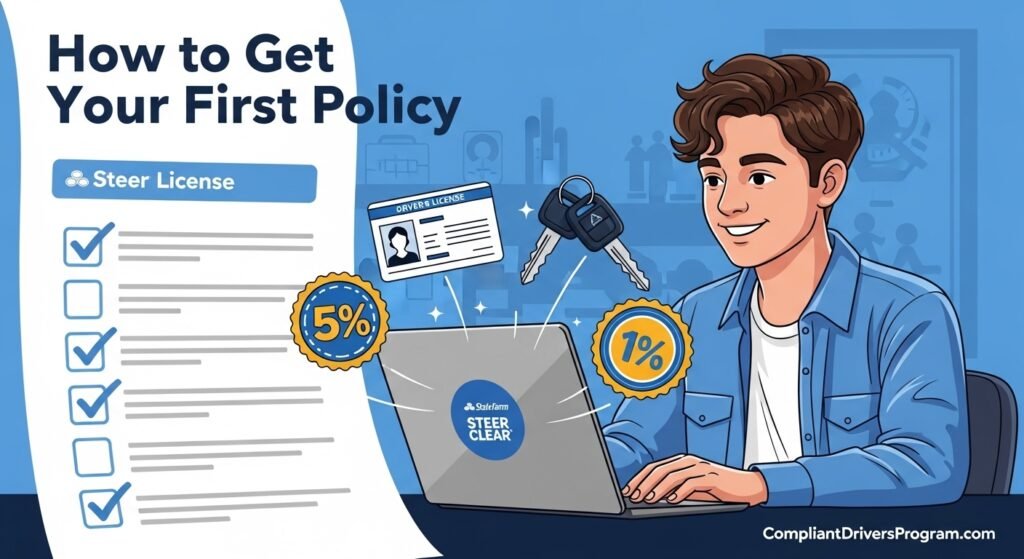 Step-by-step guide for new driver insurance application