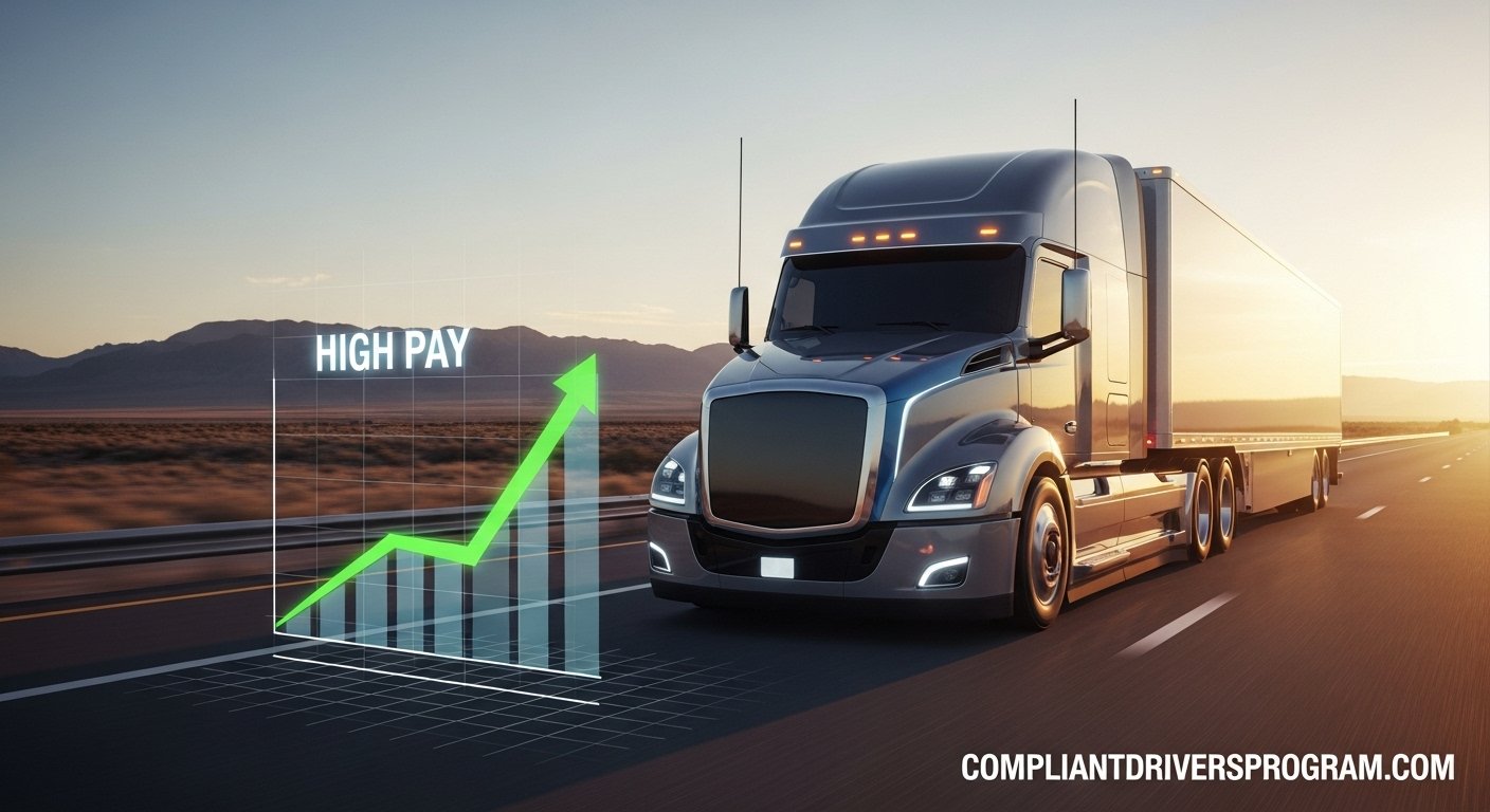 Top rated trucking companies 2026 driving on highway at sunset