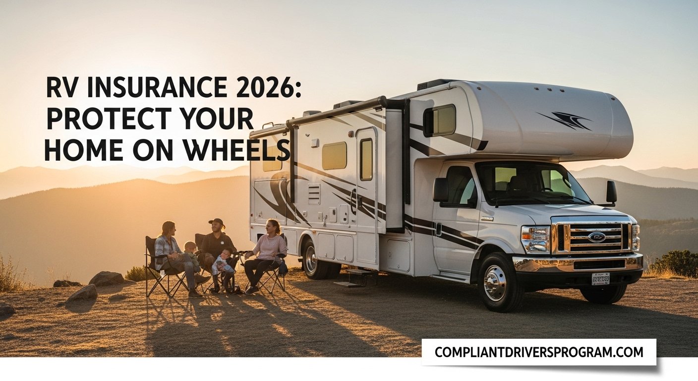 Family enjoying RV camping with comprehensive insurance protection 2026
