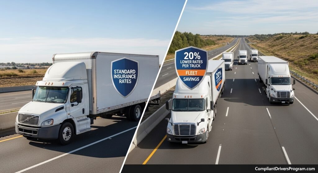 Commercial fleet insurance vs single new authority truck insurance