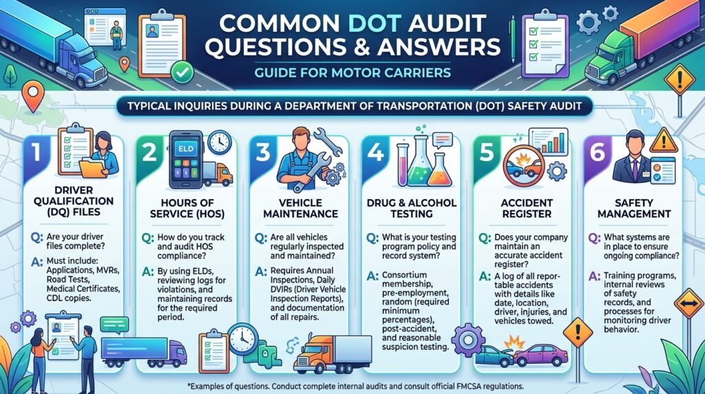Frequently asked questions about how to prepare for and pass a DOT audit