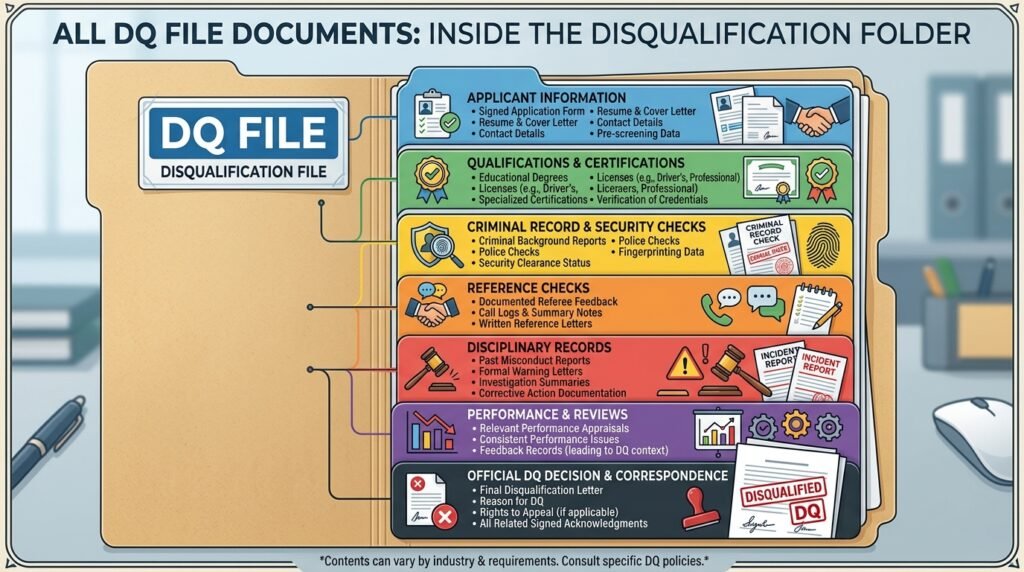 Complete DOT driver file checklist showing all required driver qualification file documents for 2026.